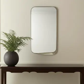 28" Bronze Metal Accent Mirror