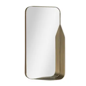 28" Bronze Metal Accent Mirror