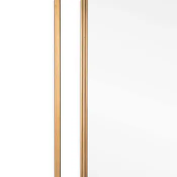 22" Gold Metal Square Accent Mirror