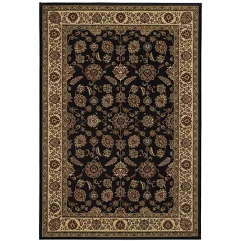8' Brown And Ivory Oriental Square Rug