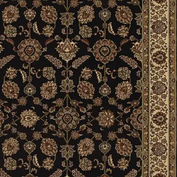 8' Brown And Ivory Oriental Square Rug
