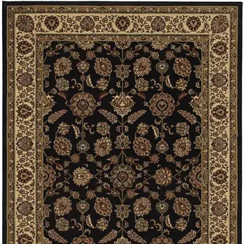 8' Brown And Ivory Oriental Square Rug