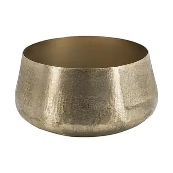 7" Gold Round Aluminum Table Vase