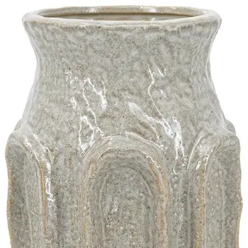 8" Sage And Gray Round Ceramic Table Vase