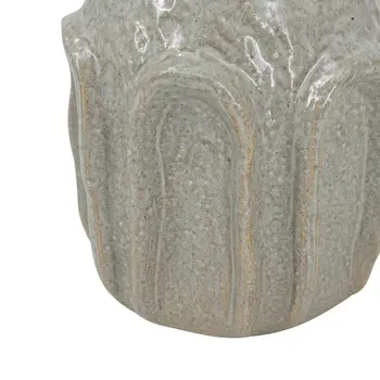 8" Sage And Gray Round Ceramic Table Vase