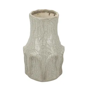 12" Sage And Gray Round Ceramic Table Vase