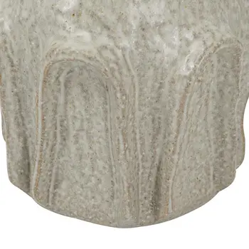 12" Sage And Gray Round Ceramic Table Vase