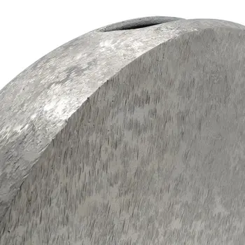 15" Silver Round Aluminum Table Vase