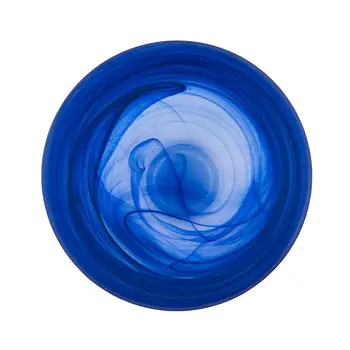 12" Blue Round Glass Table Vase
