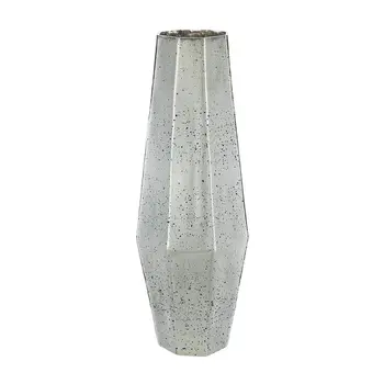 20" Silver Cylinder Glass Table Vase