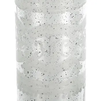25" Silver Floral Bud Glass Table Vase