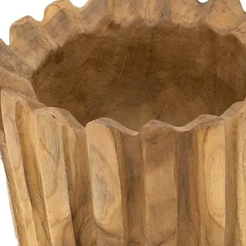 8" Natural Wavy Solid Wood Table Vase