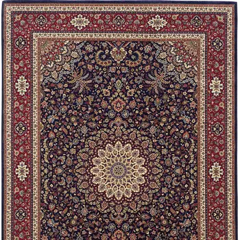 7' X 10' Blue And Red Oriental Area Rug