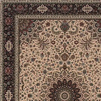10' X 13' Ivory And Black Oriental Area Rug