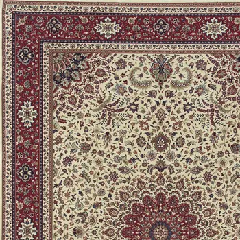 10' X 13' Ivory And Red Oriental Area Rug