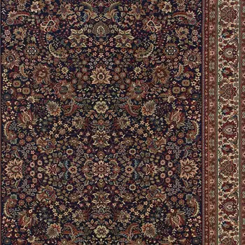 5' X 8' Blue And Red Oriental Area Rug