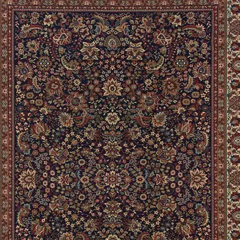 7' X 10' Blue And Red Oriental Area Rug