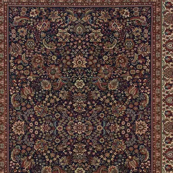 8' X 11' Blue And Red Oriental Area Rug