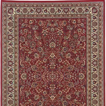 8' X 11' Red And Ivory Oriental Area Rug