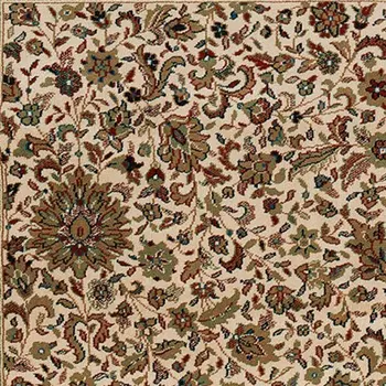 5' X 8' Ivory And Green Oriental Area Rug
