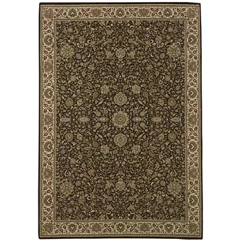 10' X 13' Brown Oriental Area Rug
