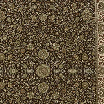 8' X 11' Brown And Ivory Oriental Area Rug