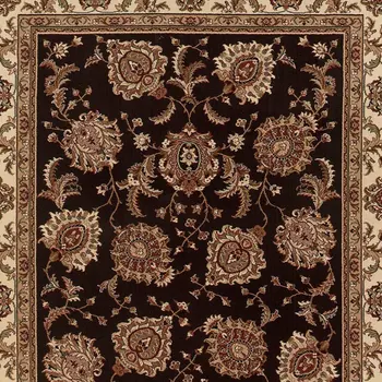 7' X 10' Brown And Ivory Oriental Area Rug