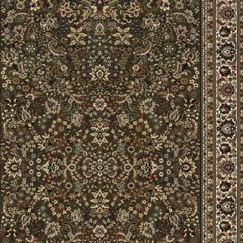 10' X 13' Green And Ivory Oriental Area Rug