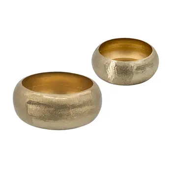 5" Gold Round Aluminum Table Vase