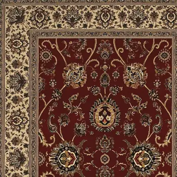 4' X 6' Red And Ivory Oriental Area Rug