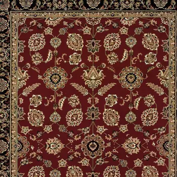 4' X 6' Red Black And Tan Oriental Area Rug