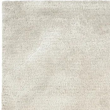 5' X 7' Ivory Shag Hand Tufted Area Rug