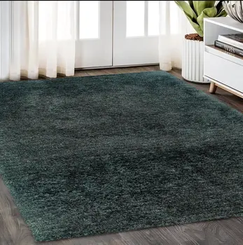 5' X 7' Charcoal Shag Hand Tufted Area Rug