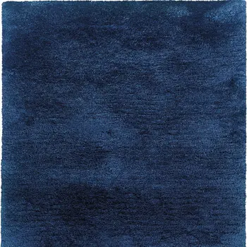 5' X 7' Blue Shag Hand Tufted Area Rug