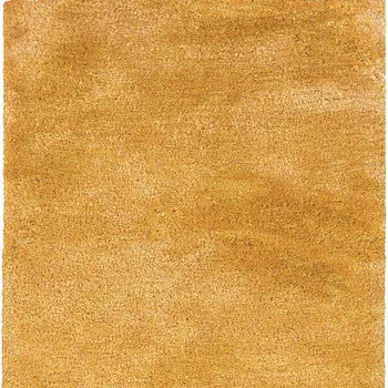 5' X 7' Gold Shag Hand Tufted Area Rug