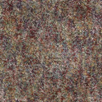10' X 13' Orange Blue And Yellow Abstract Shag Area Rug With Fringe