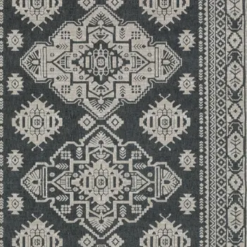 4' X 6' Blue And Gray Medallion Area Rug