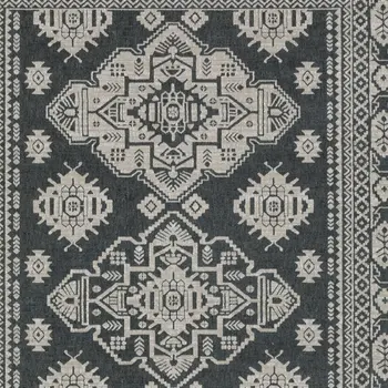 8' X 11' Blue And Gray Medallion Area Rug
