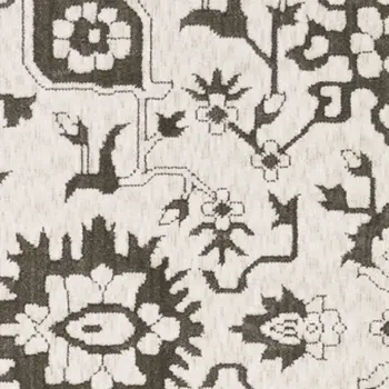 4' X 6' Ivory And Gray Oriental Area Rug