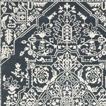 8' X 11' Blue And Ivory Oriental Area Rug