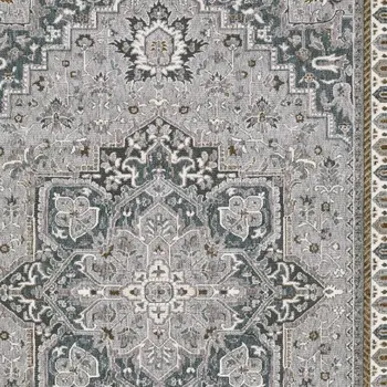 10' X 13' Blue And Gray Medallion Area Rug