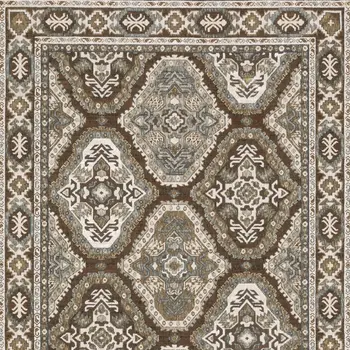5' X 8' Blue And Gray Medallion Area Rug