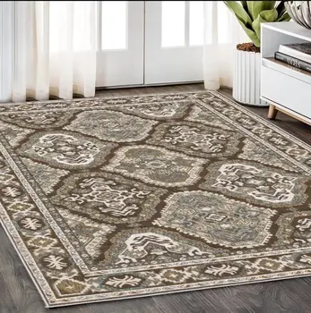 5' X 8' Blue And Gray Medallion Area Rug