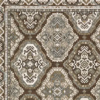 10' X 13' Ivory And Blue Medallion Area Rug