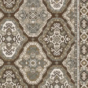 4' X 6' Blue And Gray Medallion Area Rug