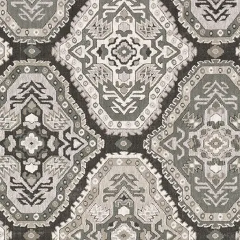 10' X 13' Blue Ivory And Charcoal Medallion Area Rug