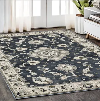 5' X 8' Blue Oriental Area Rug