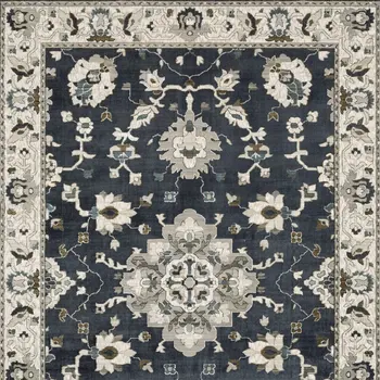 4' X 6' Blue Oriental Area Rug
