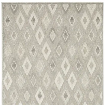 5' X 8' Beige And Gray Diamond Area Rug