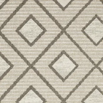 10' X 13' Beige And Brown Geometric Area Rug